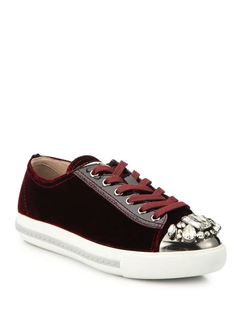 miu miu velvet sneakers|where to buy miu shirts.